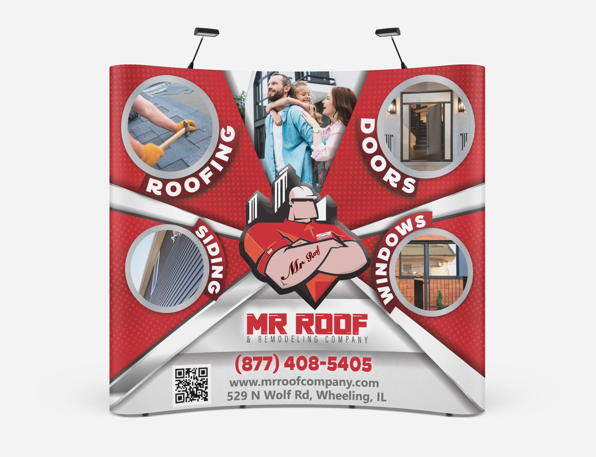 8ft Trade Show Booth Fabric Display Curved