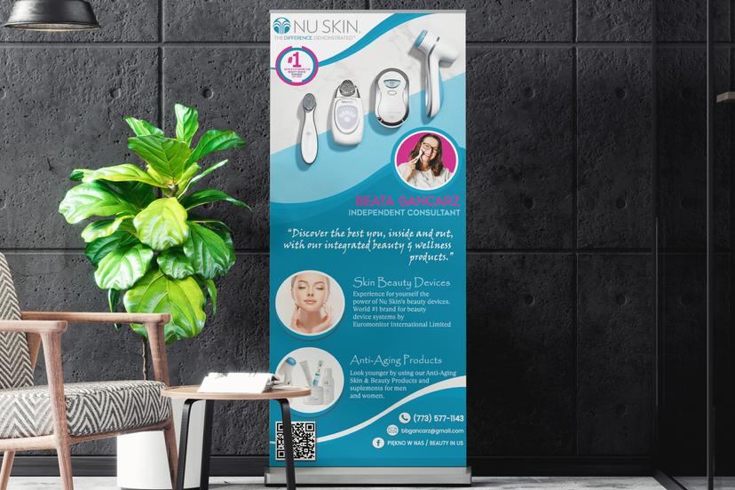 Nu Skin Retractable Roll Up Banner