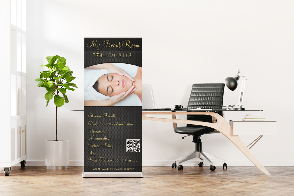 Beauty Salon Spa Roll up Banner Stand