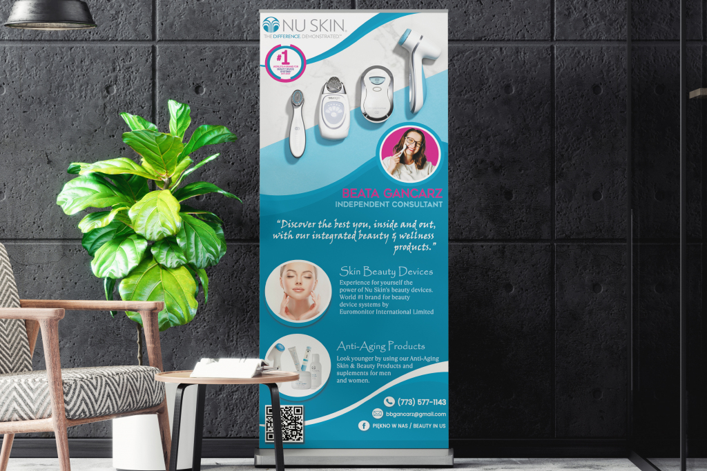 Nu Skin Retractable Roll Up Banner